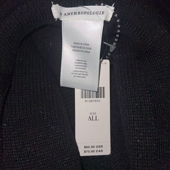 Anthropologie Rancher Nubby Packable Hat / Black - Picture 5 of 7